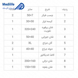 پک جراحی یکبار مصرف ارتوپدی اندامهای تحتانی استریل پک جراحی یکبار مصرف ارتوپدی اندامهای تحتانی استریل