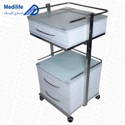 ترالی MDF دو طبقه سه کشو دو طبقه بالا و یک طبقه پایین ترالی MDF دو طبقه سه کشو دو طبقه بالا و یک طبقه پایین