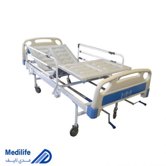 تخت بیمارستانی مکانیکی سه شکن با تنظیم ارتفاع ABS
